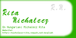 rita michalecz business card